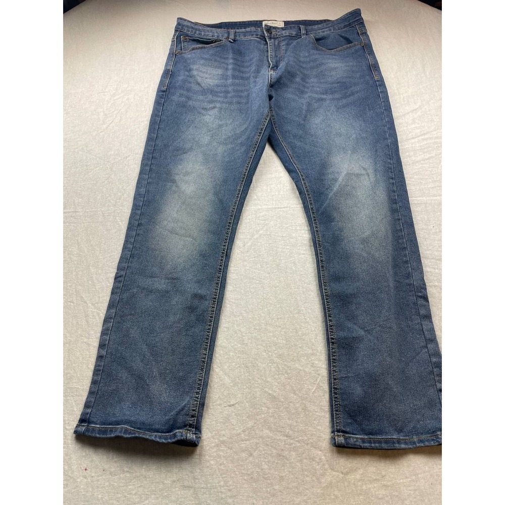 Smith & Mills Mens Stretch‎ Denim Jeans Blue Size 38x30 Straight Leg Casual